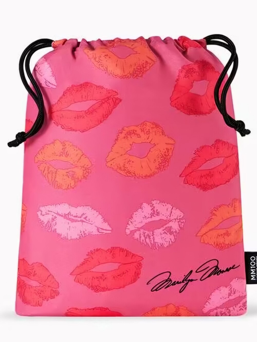 Marilyn Monroe IPSY Cinch Lips Kiss Cloth Cosmetic Bag NEW No Tags Came On It